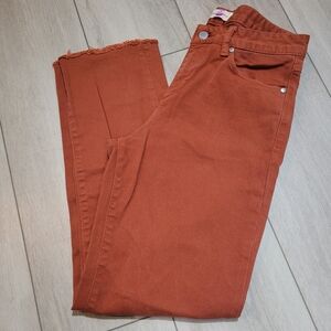 ArmedAngels Women's Organic Cotton Slim Fit High Rise Denim Jeans 26 Orange